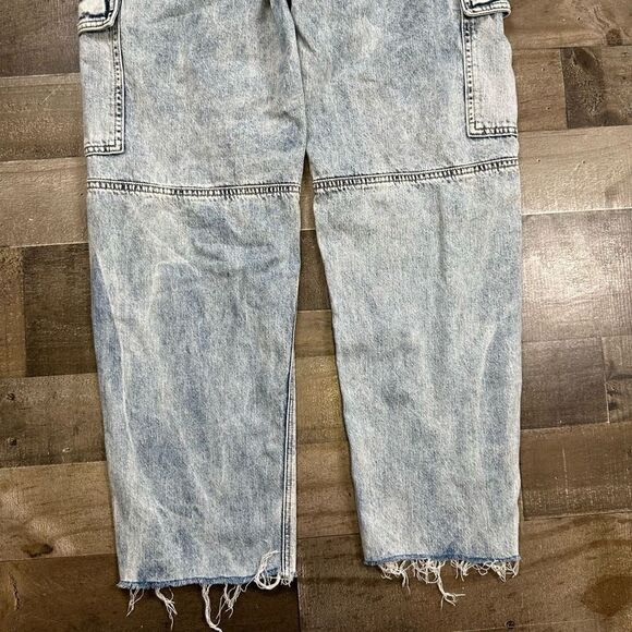 American Eagle Women’s Size 2 Jeans Blue Denim Light Wash Draw String - Picture 8 of 11